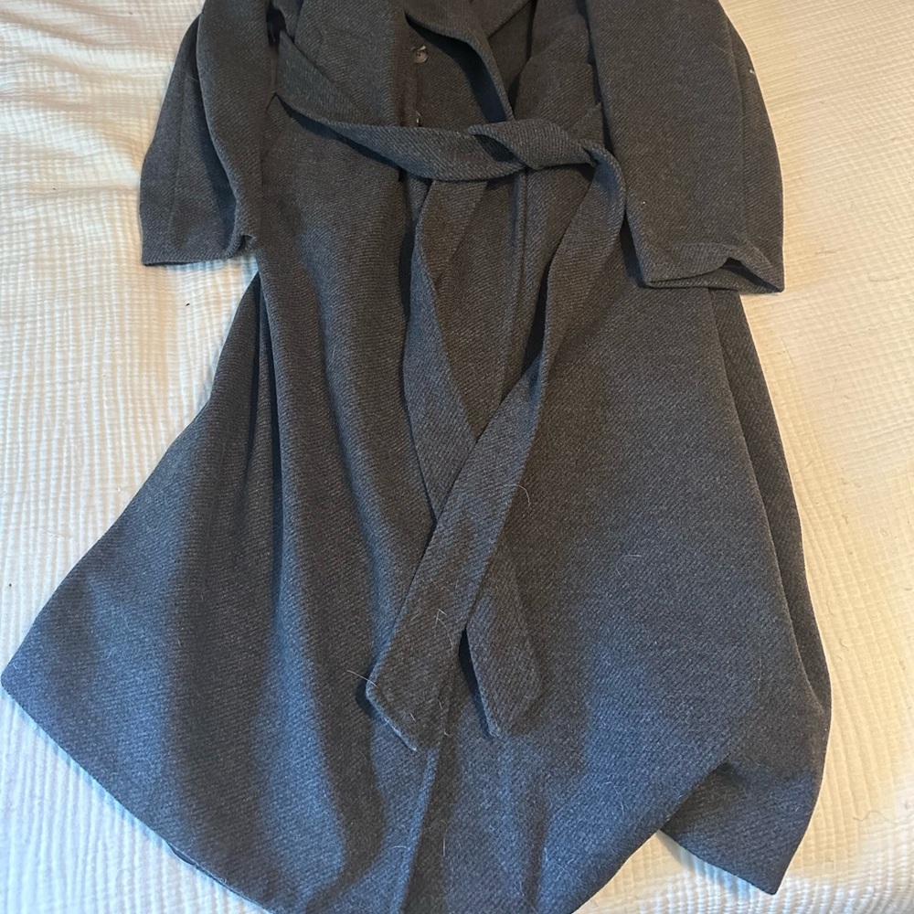 Old Navy Oversized Belted Coat in Heather Gray- 3X - Picture 5 of 9
